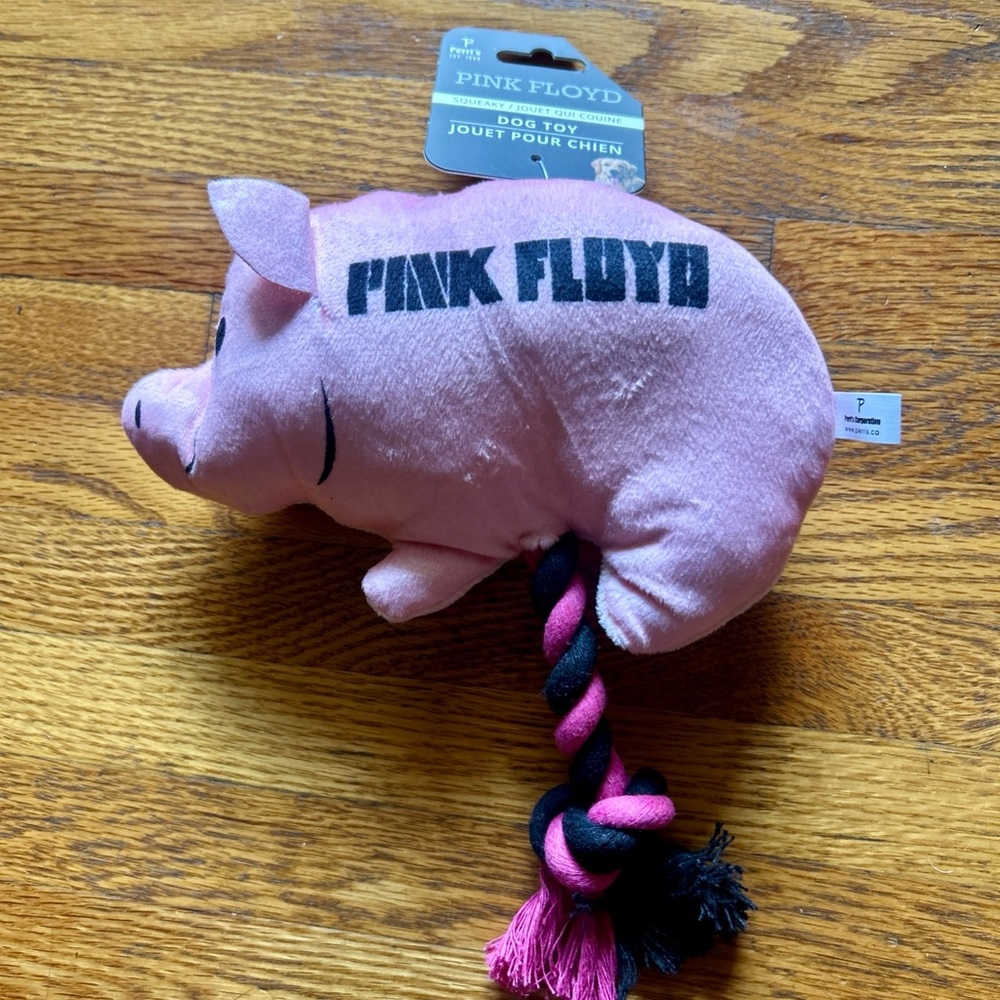 Perri’s Dog Squeaky Toy PINK FLOYD Pig 8 Inches - NEW!